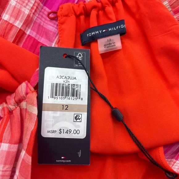 NWT Tommy Hilfiget Bayfront Plaid Belted Midi Dress Sz 12 - Picture 15 of 15